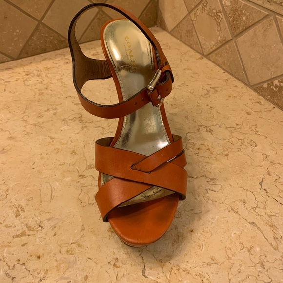 Coach Orange cute heels, platform and high! Comfy - Picture 3 of 3